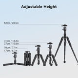 1 x RAW Customer Returns SMALLRIG Aluminum Mini Tripod 20 52 cm Desktop Tripod with 360 Ball Head, Compact Camera Tripod for Canon g7x, for Sony alpha zv-e, for Nikon, for Fujifilm, Load Capacity 13 lb 6 kg - 4289 - RRP €59.99