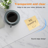 1 x RAW Customer Returns NATRKE Desk Pad Transparent, 60x40x0.15cm Desk Pad Large Clear Transparent Desk Mat Pad Table Protector Non-Slip Round Edges Desk Pad for Office and Home - RRP €16.99