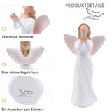 8 x Brand New ACTLATI Mourning Angel Figure Angel Sculpture with Cross Angel Gift to Show Love, Mourning, Remembrance - You Left us Beautiful Memories, You Love is still Our Guide - RRP €129.04