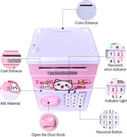 1 x RAW Customer Returns JUNEU Automatic electronic money box for children - with password - Pink - RRP €24.99