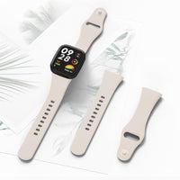 1 x RAW Customer Returns Silicone Strap for Xiaomi Redmi Watch 3, Xiaomi Watch 3 Fitness Bracelet, Replacement Silicone Strap, Stretchable, Compatible with Redmi Watch 3 Starlight  - RRP €21.6