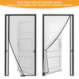 1 x RAW Customer Returns Magnetic fly screen door, insect protection balcony door 102x212 cm, black fly screen door without drilling, side opening mosquito net door for cellar door, patio door, sliding door, 4 cm wide Velcro tape - RRP €23.59