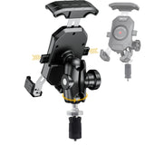 1 x RAW Customer Returns iMESTOU Motorcycle Fork Stem Cell Phone Mount, Anti-Theft Device, 1 Ball Cell Phone Mount with Double Socket Arm Fits RAM B Components 720 Rotatable for 3.5 -6.8 Cell Phones - RRP €36.44