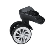 2 x RAW Customer Returns Luggage suitcase wheels, 2 pieces diameter 55 mm durable swivel castors for luggage, replacement wheels for suitcases, universal swivel castors for suitcases - RRP €32.52