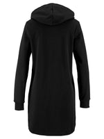 1 x RAW Customer Returns DOTIN women s hoodie long-sleeved hoodie dress sweat dress autumn winter sweat jacket long sweater jumper, black, S - RRP €34.42