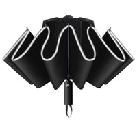 1 x RAW Customer Returns Gimars Automatic Reverse Umbrella Portable Folding Windproof Stormproof Umbrella with Telfon210T Anti UV Coating 10 Reinforced Rods Umbrella for Men Women Travel Car Black - RRP €18.67