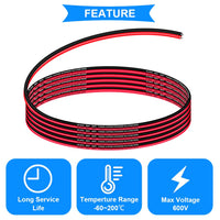 1 x RAW Customer Returns Xiatiaosann 18 AWG Silicone Electrical Wire Cable 600V Stranded Tinned Copper Wire Red and Black 5m Flexible Silicone Wire for RC Car, Drone, 3D Printer with 10 Pieces Heat Shrink Tubing - RRP €9.19