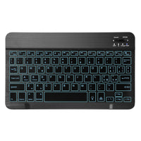 1 x RAW Customer Returns KOOCHUWAH Wireless Keyboard Italian QWERTY Layout Ultra Thin for All Operating Systems iOS Android and Windows Compatible with iPad Galaxy Tablet Black with Backlight  - RRP €20.4