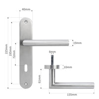 1 x RAW Customer Returns AwmnSrman door handles interior doors doorknob door fitting door handle set room door set 72MM-BB-mortise set of 3 modern stainless steel 6 doorknobs 6 long plates - RRP €34.98