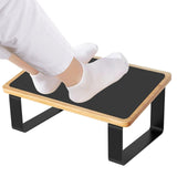 1 x RAW Customer Returns Wooden footrest desk, ergonomic footstool to relieve the legs straighten the hunchback sitting posture, non-slip footrest for home and office - RRP €33.26