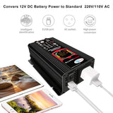 1 x RAW Customer Returns Iriisy Power Inverter 12V 220V 6000W Transformer Converter with 2 USB Ports 2.1A for Car Truck - RRP €52.99