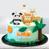 1 x Brand New HGSHUO Cake Decoration Jungle Animals Cupcake Topper Animals Cake Topper Happy Birthday Jungle Cake Decoration Children Birthday Party Cake Decorations 8 Pieces - RRP €19.2