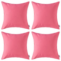 1 x RAW Customer Returns MIULEE Set of 4 waterproof cushion covers decorative cushion cover sofa cushion decorative couch cushion weatherproof cushion cover decorative cushion cover for sofa garden outdoor living room 45 x 45 cm pink - RRP €24.99