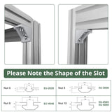 1 x RAW Customer Returns EYPINS 40x fastening material angle fastening, aluminum profile 30x30 30x60 groove 8 grid struts aluminum mounting profile rod profile strut profile groove profile construction profile for DIY projects 3D printer CNC - RRP €40.26