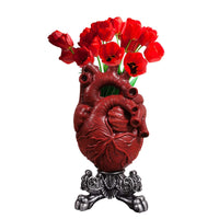 1 x RAW Customer Returns Dekaim Imulation Heart-Shaped Vase, Anatomical Heart Vase Resin Flower Pot Sculpture Modern Office Home Bedroom Desktop Ornaments Type B  - RRP €23.78