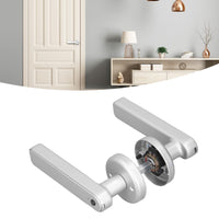 1 x RAW Customer Returns Smart Door Handle, Fingerprint Door Lock, Single Row Electronic Password, Room Door, Intelligent Fingerprint Identification Lock for Home, Biometrics Silver  - RRP €79.82