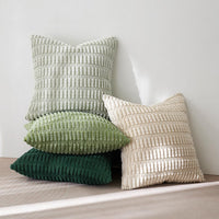 1 x RAW Customer Returns MIULEE Set of 4 40 x 40 cm Corduroy Cushion Covers Modern Cushion Covers Decorative Sofa Cushions Throw Pillows Soft Decorative Pillowcase for Living Room Sofa Bedroom Boho Decor Green Series - RRP €18.14