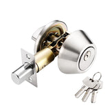 1 x RAW Customer Returns Home Door Single Cylinder Security Lock Deadbolt, Brass Stainless Steel, re-key to close the door - RRP €18.99