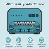 1 x RAW Customer Returns HiOazo irrigation computer, WiFi sprinkler irrigation system timer, 6 zones, indoor outdoor irrigation system controller, app monitoring, rain omission, seasonal adjustment HO-SC-6W - RRP €70.99