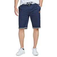 1 x RAW Customer Returns JustSun Shorts Men s Shorts Summer Shorts Chino Cotton with Drawstring Navy Blue 3XL - RRP €34.27