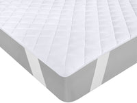 1 x RAW Customer Returns Utopia Bedding Quilted Mattress Topper 150 x 200 cm, Soft Microfiber Mattress Cover, Quilted Mattress Protector With Elastic Bands, 4 Corner Elastics Stretchable Up to 38 cm White  - RRP €24.99