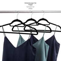 1 x RAW Customer Returns Blumtal Pack of 50 space-saving clothes hangers with velvet cover - non-slip premium hangers including tie holder, 360 rotatable, black - RRP €25.2