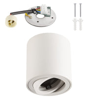 2 x RAW Customer Returns Gleonlux LED surface-mounted spotlight surface-mounted light flat swiveling spot light 230V ceiling light with GU10 socket ceiling spot ceiling lamp surface-mounted surface-mounted lamp made of aluminum downlight - RRP €99.98