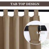 1 x RAW Customer Returns PONY DANCE Tab-top curtain set of 2 H 220 x W 140 cm - thermal curtain, cold protection, opaque curtains, children s room, boy s tab-top curtains, living room, blackout curtain, cappuccino - RRP €25.06