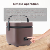 1 x RAW Customer Returns 1.2L Rice Cooker with Steamer Non-stick cooking, high temperature protection, one-touch operation Perfect for one or two people to cook rice, meat, noodles or soup Permanent brown  - RRP €36.99