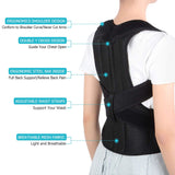 1 x RAW Customer Returns Posture Corrector Back, Posture Corrector Straightener Shoulder Posture Brace for Men and Women, Improve Posture, Prevent Slouching, Pain Relief Full Back  - RRP €32.09