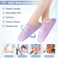 1 x RAW Customer Returns Hilph cooling shoes chemotherapy feet cooling slippers, cooling socks with gel cold therapy for feet toes during chemotherapy rheumatism ice socks chemoz, 1 pair - RRP €24.19