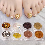 8 x Brand New GZMAYUEN Glitter Powder for Nails, 16 Colors Holographic Nail Glitter Flakes Sequins Nail Art Sequins Nail Decoration - RRP €144.0