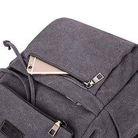 15 x Brand New Unisex canvas backpack, capacity 20-35 liters, can hold 13 inch laptop backpack, suitable for leisure, travel, university, school, business backpacks Gray - RRP €414.0