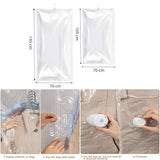 2 x RAW Customer Returns GQC Hanging Vacuum Storage Bags, 4 Pack Vacuum Bags for Clothes, Suits, Dresses, Coats or Jackets, Clear and Reusable Closet Organizer - RRP €38.8