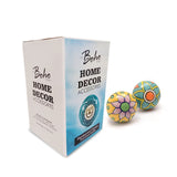 1 x RAW Customer Returns The Boho Street Premium Quality Ceramic Door Handles - Assorted 12 Multicolor Floral Pattern Ceramic Knobs Mixed Designs Cabinet Door Knobs Drawer Pulls - RRP €21.99