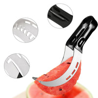 1 x Brand New Watermelon cutter, melon cutter stainless steel, multifunctional fruit knife of papaya, dragon fruit, cantaloupe cutter black  - RRP €10.07