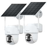 1 x RAW Customer Returns GALAYOU Surveillance Camera Outdoor Solar Battery - 2K PTZ Wireless Outdoor Camera with Solar Panel, PIR Motion Detector, Color Night Vision, Compatible with Alexa, R1 Set 2 - RRP €129.99