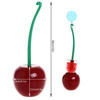 1 x RAW Customer Returns 1 Pc Cherry Toilet Brush and Holder Plastic Toilet Brush Toilet Brush Set Bathroom Brush and Holder Cherry Toilet Brush Toilet Cleaning Tool Cherry  - RRP €18.59