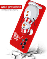 1 x Brand New Esakycn Case for Samsung A53 5G Christmas Protective Case with 2 Screen Protector 2 Camera Film, Red Cartoon Doll Silicone Christmas Cell Phone Case for Samsung Galaxy A53 5G 6.5 , Snowman - RRP €21.6