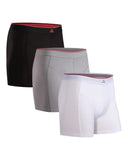 1 x RAW Customer Returns DANISH ENDURANCE Men s Boxer Shorts, Pack of 3 Multi-Colour 1x Black, 1x Grey, 1x White , M  - RRP €28.03