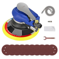 1 x RAW Customer Returns Compressed Air Grinder 6 150mm Orbital Sander, Pneumatic Orbital Polisher with Sandpaper, for Polishing, Wood Car Metal Sanding - RRP €37.9