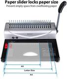 1 x RAW Customer Returns Makeasy A4 A5 Binding Machine, Comb Binding with 100 PCS 3 8 PVC Starter Kit, Manual Binder for Binding up to 450 Sheets - RRP €68.84