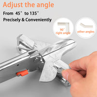 1 x RAW Customer Returns X-Large Sharp Multi-Angle Miter Shears with 0 to 135 Degree, Adjustable Angle Cutting Shears for PVC Cord Covering, Baseboard Molding, Quarter Round Trim, Tile Edging, Wood Sheet - RRP €19.57