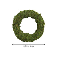 1 x RAW Customer Returns IMIKEYA Wall Hanging Wreath Green Moss Wreath Artificial Moss Wreath For Front Door Christmas Rattan Wreath For DIY Christmas Wedding Party Decoration 30cm Decorative Wreath - RRP €23.34