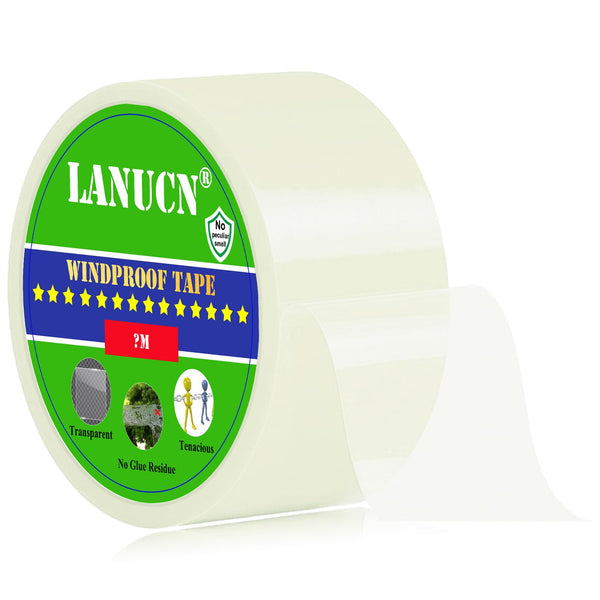 1 x Brand New LANUCN window draught excluder sealing tape, draught excluder for windows doors sealing, no residue window seal thermal insulation 5 cm x 5 mx 1 roll  - RRP €24.0