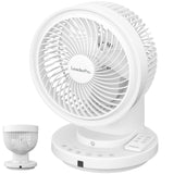 1 x RAW Customer Returns LeaderPro Fan AC Motor with Remote Control, Table Fan with Proximity Sensor for People, Fan Quiet Air Circulation, Touch Screen, 4 Wind Speeds - RRP €78.0