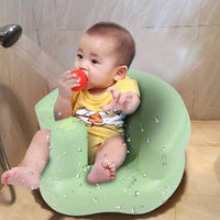 1 x RAW Customer Returns Longzhuo Baby Bath Seat Inflatable Stool Infant Chair Baby Inflatable Sofa Baby Built-in Pump Bath Seat Household Multi-Purpose Children s Bath Training Sofa Portable Baby Play Sofa Green  - RRP €23.26