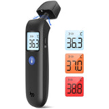 1 x RAW Customer Returns Ear thermometer forehead thermometer for adults baby, digital forehead ear fever thermometer contactless infrared fever thermometer with fever alarm, memory function, black - RRP €25.99