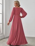 1 x RAW Customer Returns Ever-Pretty Elegant Formal Dress A-line V-Neck Evening Dresses 00461 Fuchsia 44 - RRP €66.88