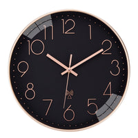 1 x RAW Customer Returns ACCSHINE Radio Controlled Wall Clock Without Ticking Noise Silent 30cm Quartz Battery Operated Large Wall Clock Easy to Read for Room Home Kitchen Bedroom Office School Black  - RRP €29.99